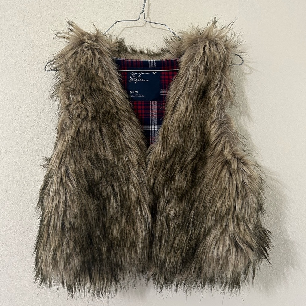 American Eagle Outfitters Faux Fur Vest - Brown